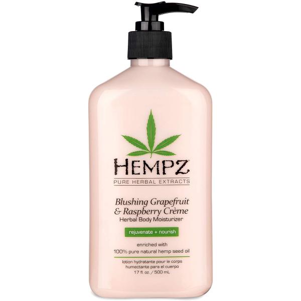 hempz blushing grape fruit and raspberry creme herbal body moisturize r500ml